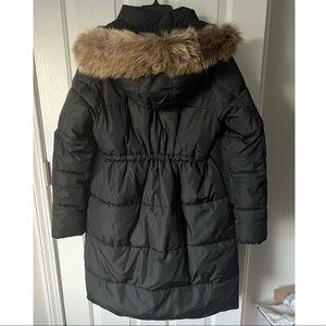 Black puffy maternity coat - Old Navy